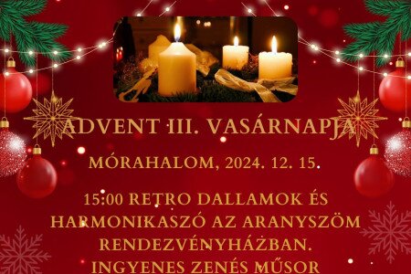 Vasárnap is várunk mindenkit III. Adventi programjainkra