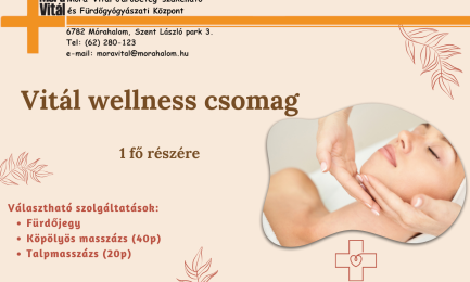 Vitál wellness csomag - 1 fő részére